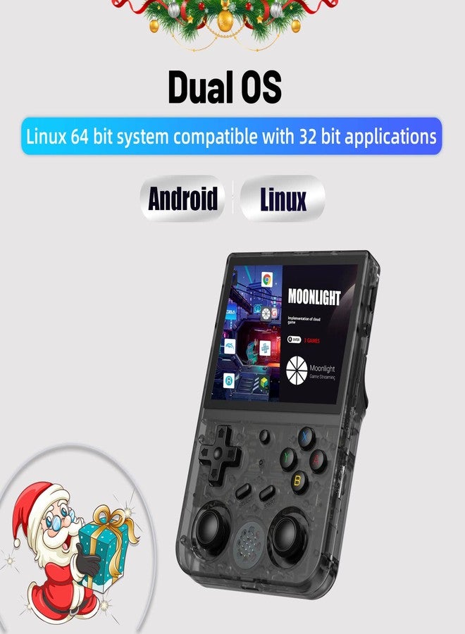 Aivuidbs RG353V Retro Handheld Game with Dual OS Android 11 and Linux,RG353V with 64G TF Card Pre-Installed 4452 Games Supports 5G WiFi 4.2 Bluetooth Online Fighting,Streaming and HDMI - Image 2